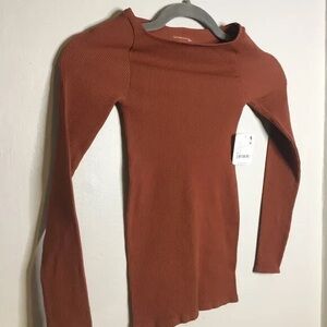 Free People Rust Long Sleeve Top
